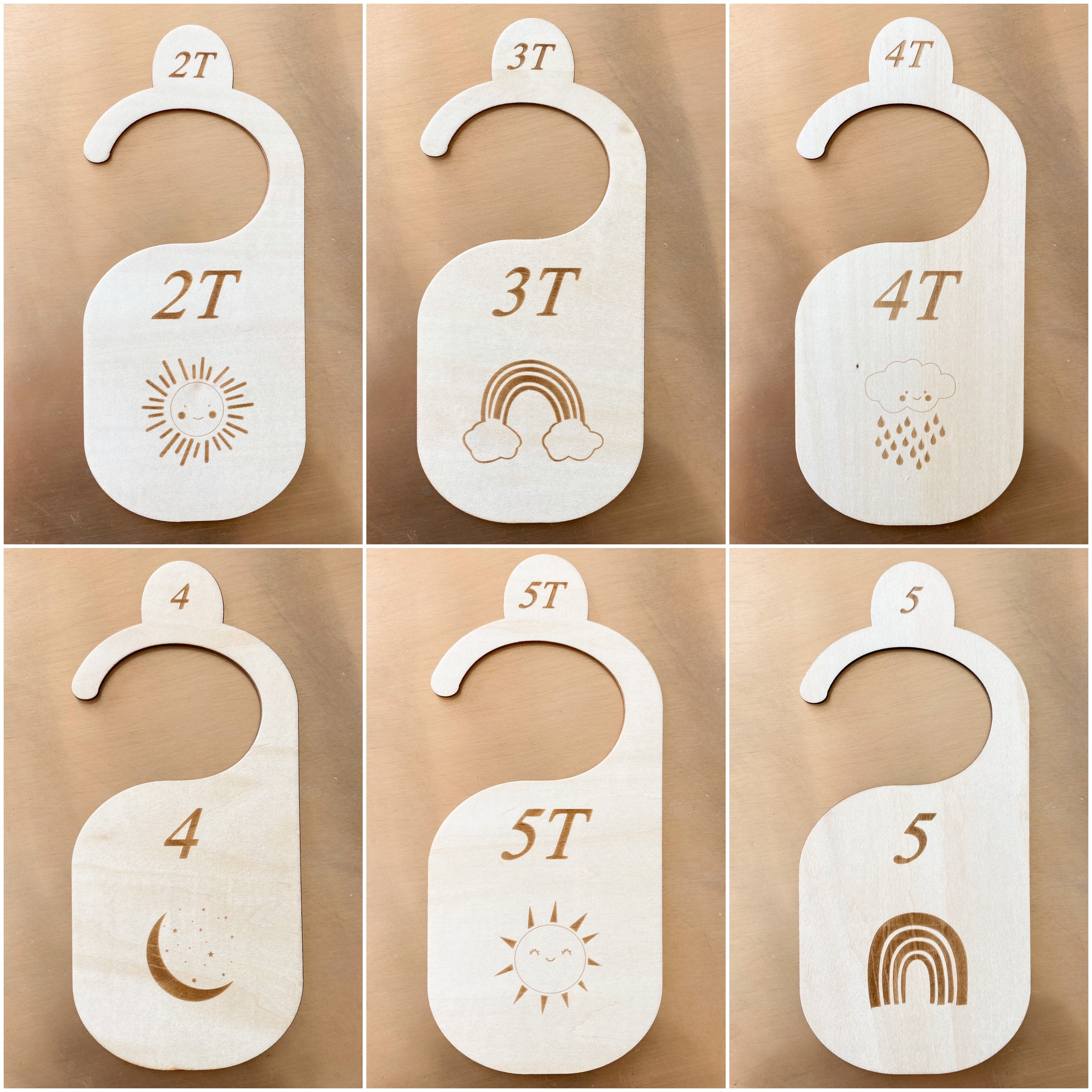 Toddler Closet Dividers | Wood Organizing Hangers for Kids