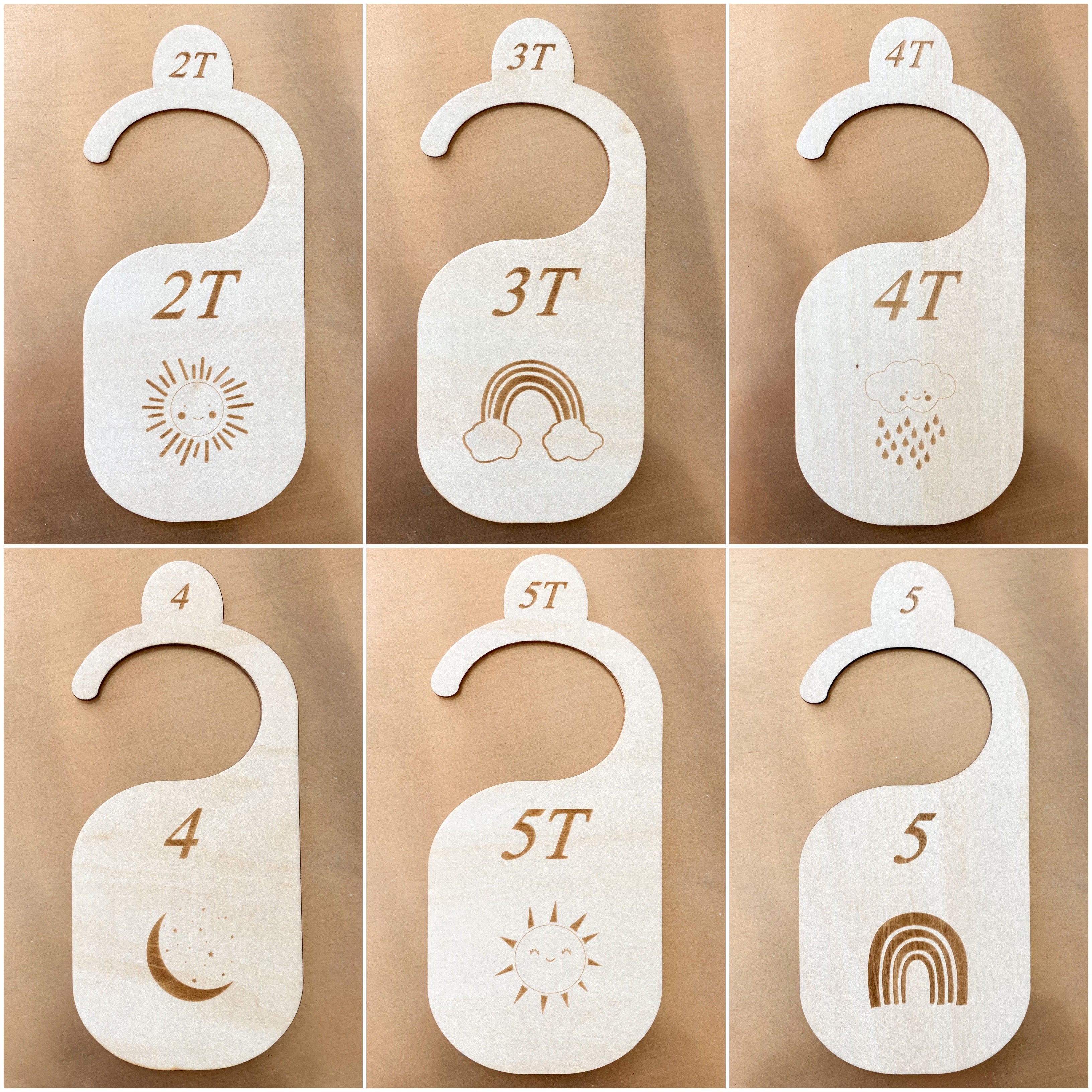 Toddler Closet Dividers, Wood Organizing Hangers for Kids
